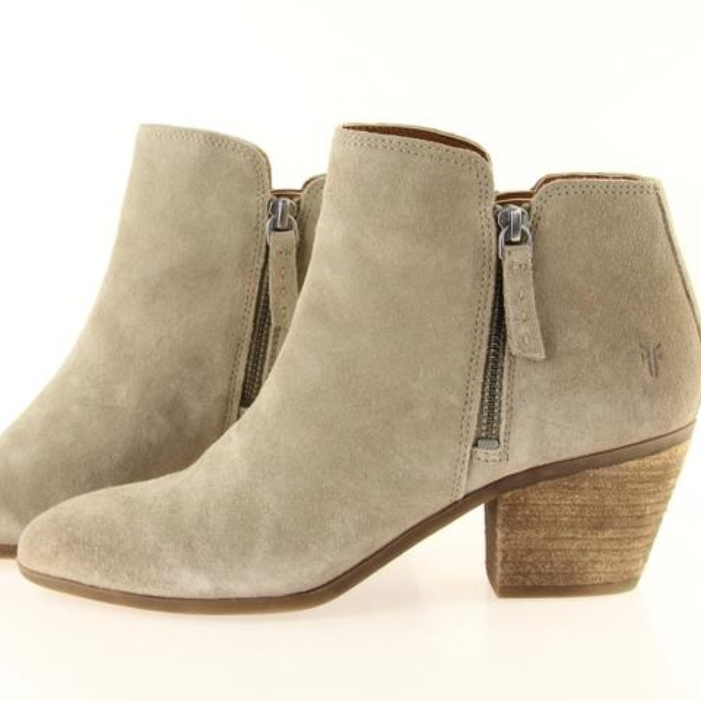 Frye Double Zip Ankle Boot - Frye Judith Bootie - Ash